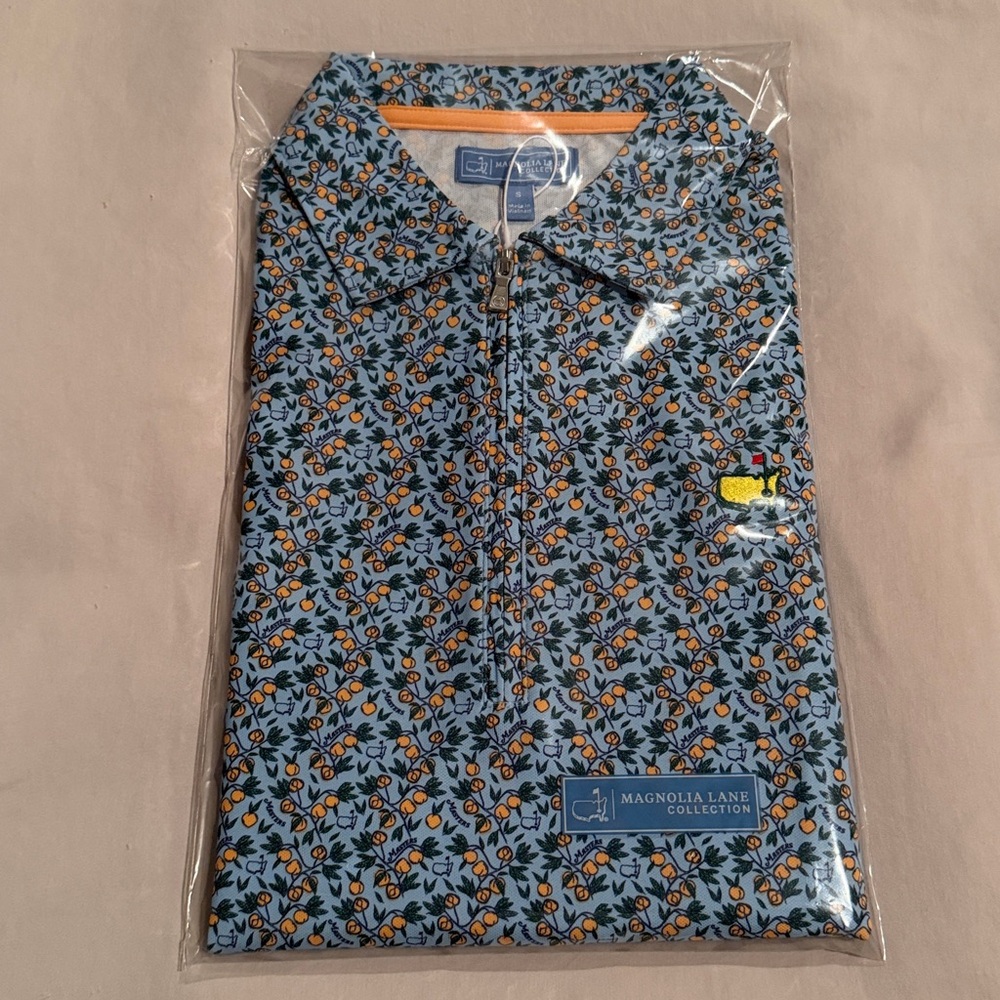 Masters Light Blue Floral Zip Polo Mini Dress with Pockets - Picture 7 of 7